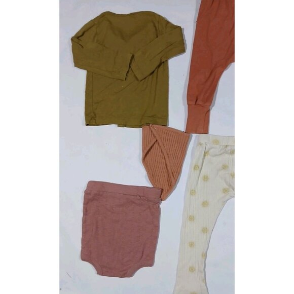 Lot of 6 Kate Quinn Tops Bottoms Romper Size 2T Sun Cactus Stripes Earthy Bamboo - Picture 8 of 8